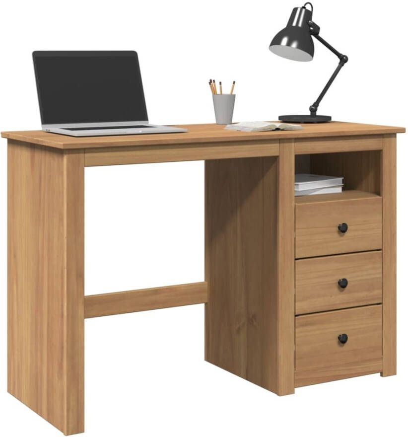 vidaXL Bureau Panama 112x45x75 cm massief grenenhout