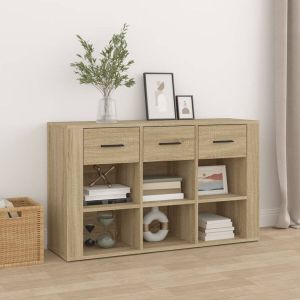 VidaXL Dressoir 100x30x59 5 cm bewerkt hout sonoma eikenkleurig