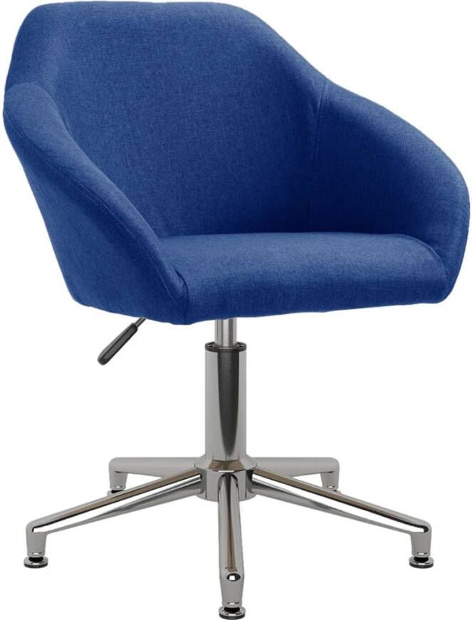 VidaXL Kantoorstoel draaibaar stof blauw
