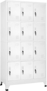 VidaXL Lockerkast met 12 compartimenten 90x45x180 cm