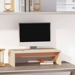 VidaXL Monitorstandaard 50x27x15 cm massief grenenhout