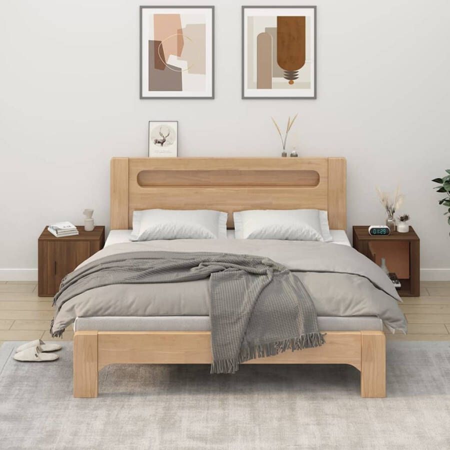 VidaXL Nachtkastjes 2 st 50x39x47 cm bruineikenkleurig