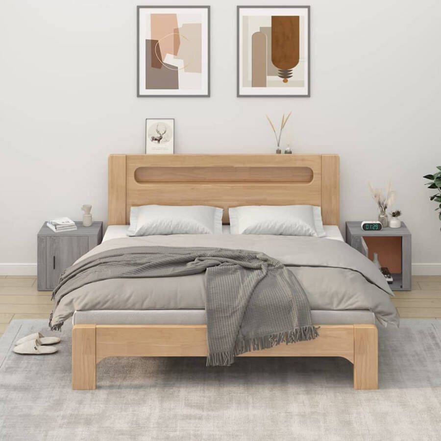 VidaXL Nachtkastjes 2 st 50x39x47 cm grijs sonoma eikenkleurig