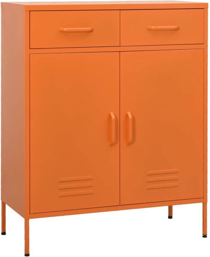 VidaXL Opbergkast 80x35x101 5 cm staal oranje