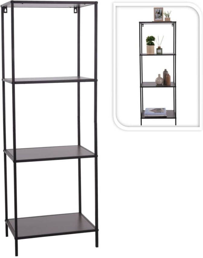 VidaXL Open kast 3-laags 45x30x130 cm zwart
