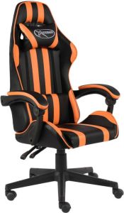 VidaXL Racestoel kunstleer zwart en oranje