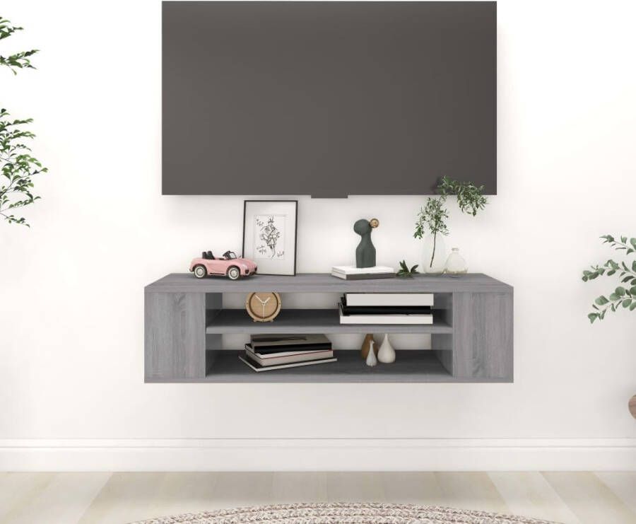 VidaXL Tv-hangmeubel 100x30x26 5 cm bewerkt hout grijs sonoma eiken