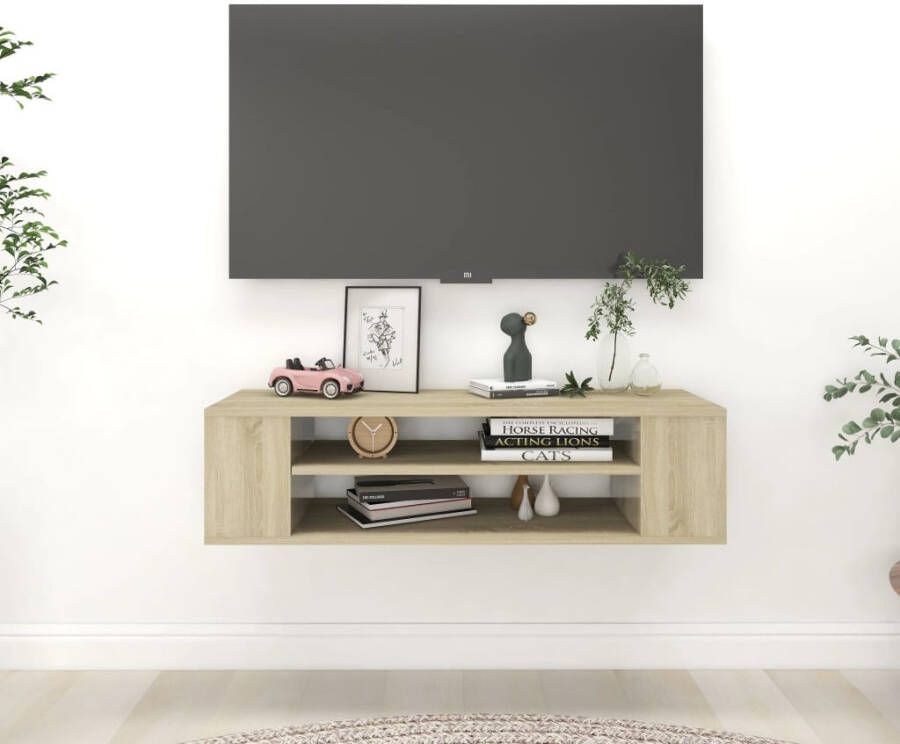 VidaXL Tv-hangmeubel 100x30x26 5 cm bewerkt hout sonoma eikenkleurig