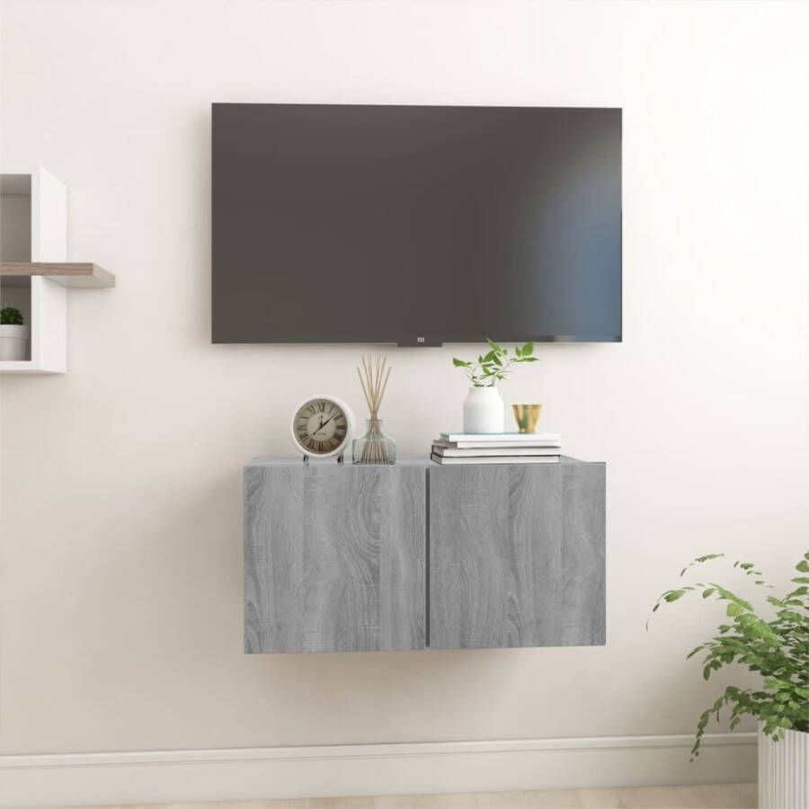 VidaXL Tv-hangmeubel 60x30x30 cm bewerkt hout grijs sonoma eikenkleur