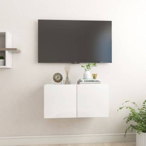 VidaXL Tv-hangmeubel 60x30x30 cm hoogglans wit