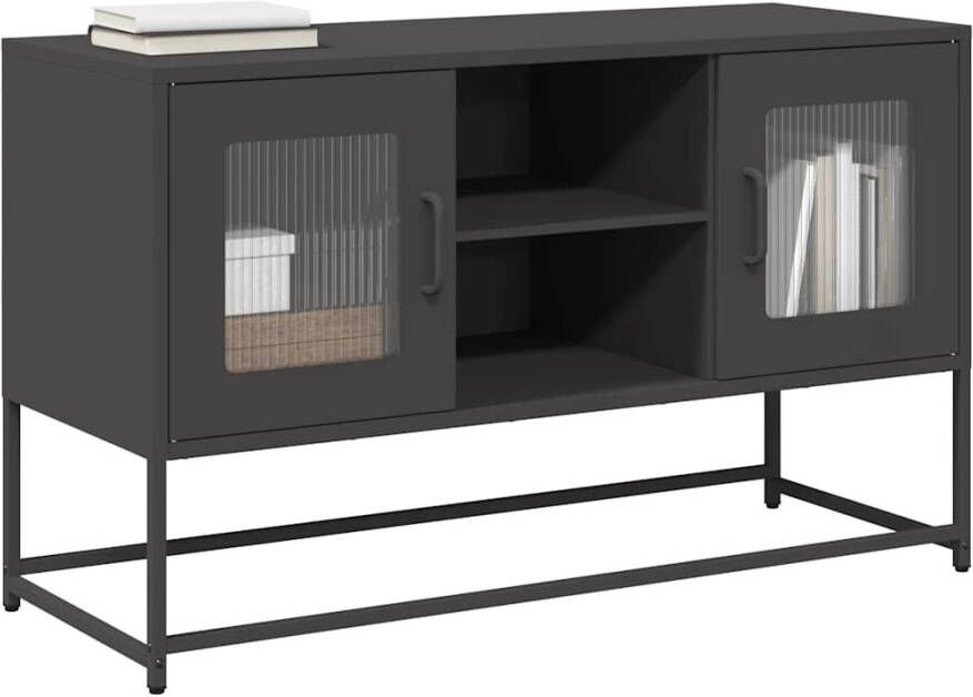 VidaXL Tv-meubel 100 5x39x60 5 cm staal zwart