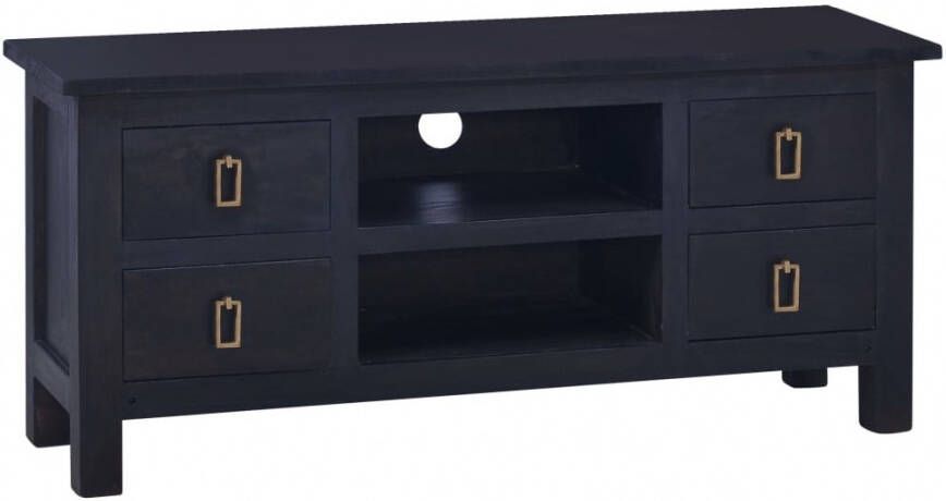 VidaXL Tv meubel 100x30x45 cm massief mahoniehout lichtkoffiekleurig