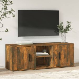 VidaXL Tv-meubel 100x31 5x35 cm bewerkt hout gerookt eikenkleurig