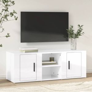 VidaXL Tv-meubel 100x31 5x35 cm bewerkt hout hoogglans wit