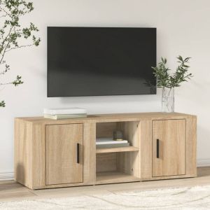 VidaXL Tv-meubel 100x31 5x35 cm bewerkt hout sonoma eikenkleurig
