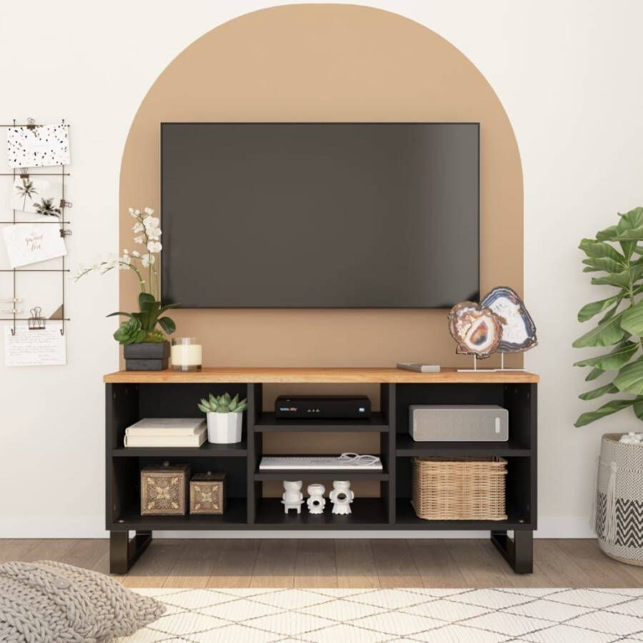VidaXL Tv-meubel 100x33x46 cm massief acaciahout en bewerkt hout