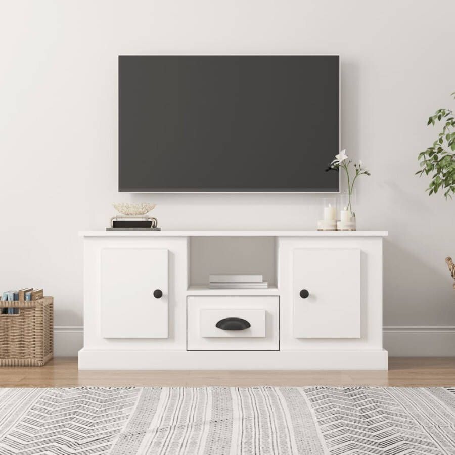 VidaXL Tv-meubel 100x35 5x45 cm bewerkt hout wit