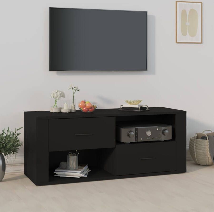 VidaXL Tv-meubel 100x35x40 cm bewerkt hout zwart