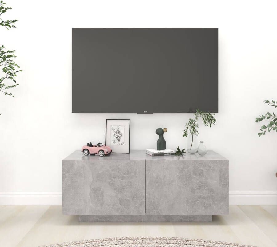 VidaXL Tv-meubel 100x35x40 cm spaanplaat betongrijs