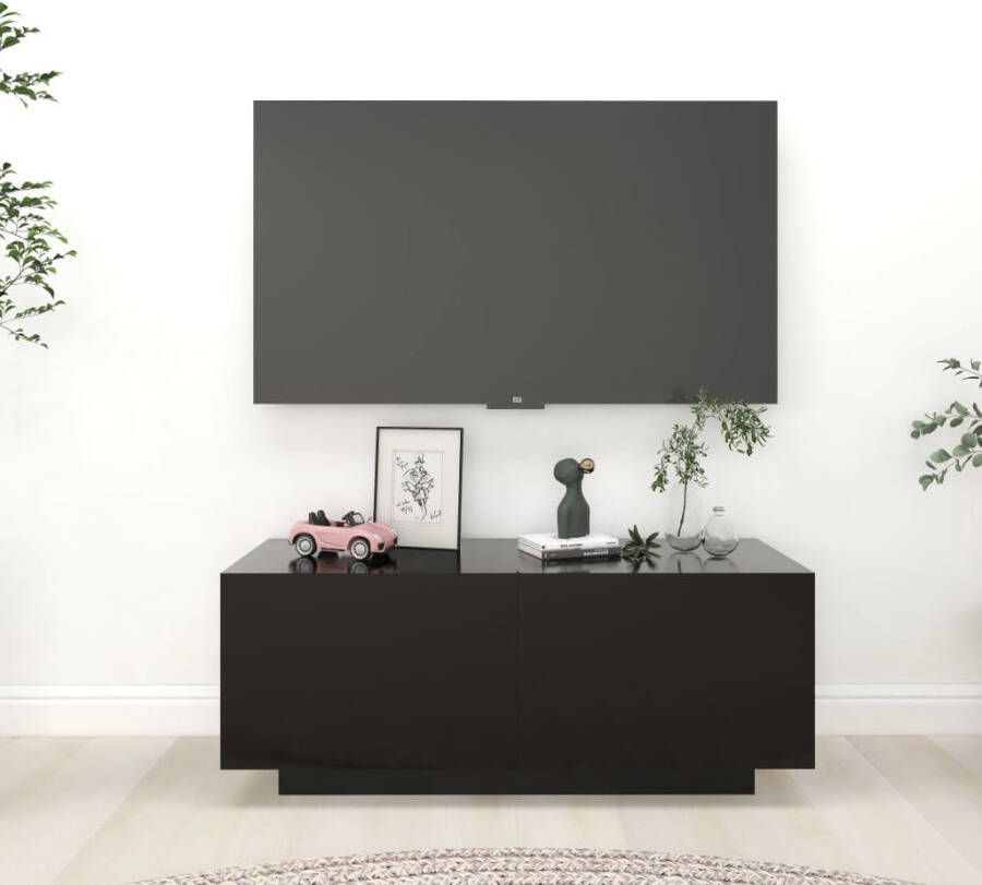 VidaXL Tv-meubel 100x35x40 cm spaanplaat zwart