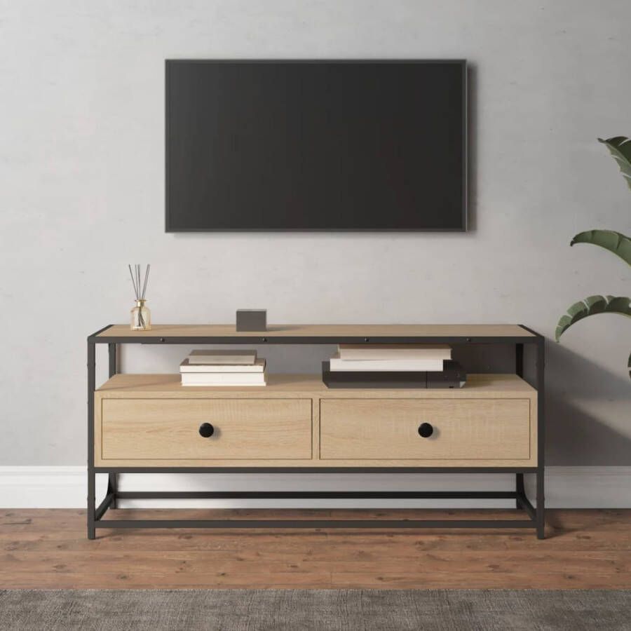 VidaXL Tv-meubel 100x35x45 cm bewerkt hout sonoma eikenkleurig