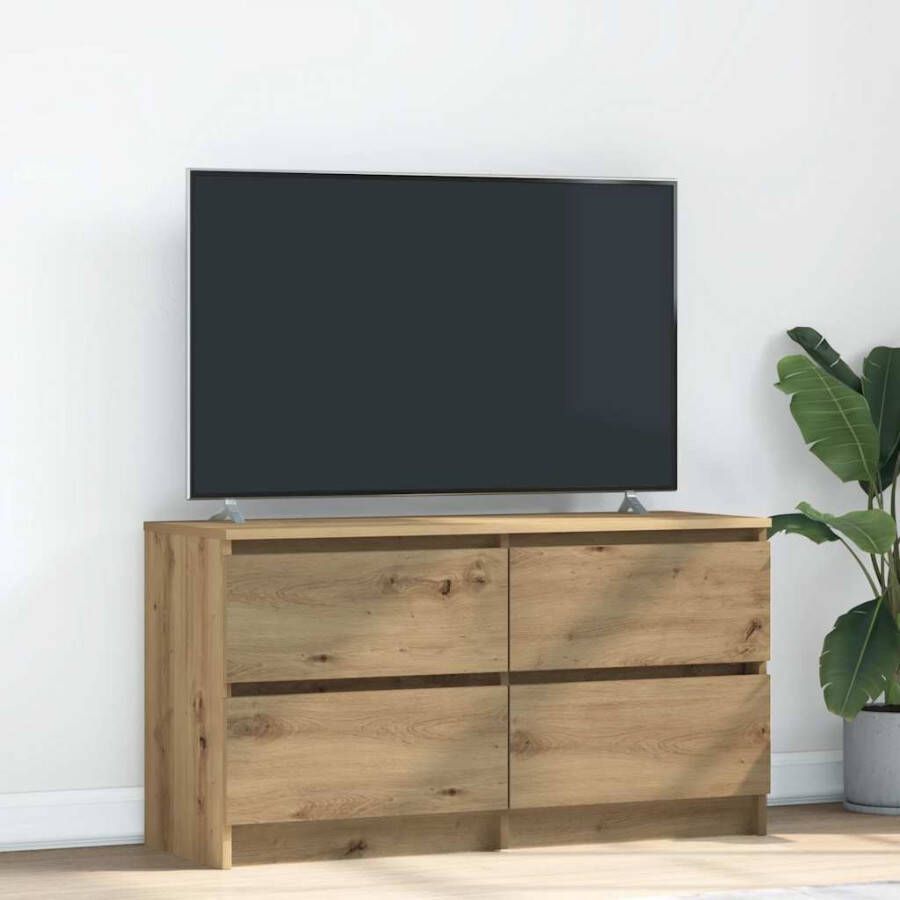 VidaXL Tv-meubel 100x35x54 cm bewerkt hout artisanaal eikenkleurig