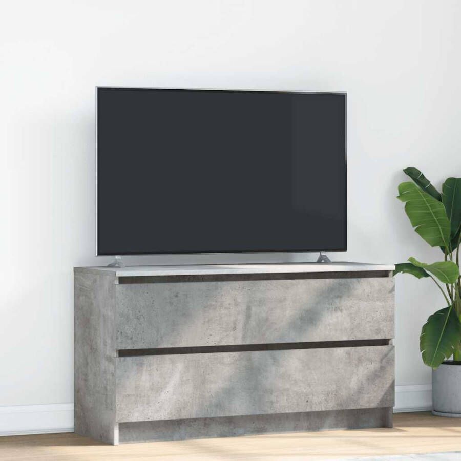 VidaXL Tv-meubel 100x35x54 cm bewerkt hout betongrijs