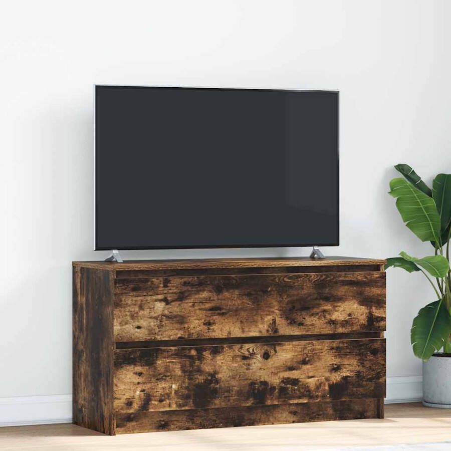 VidaXL Tv-meubel 100x35x54 cm bewerkt hout gerookt eikenkleurig