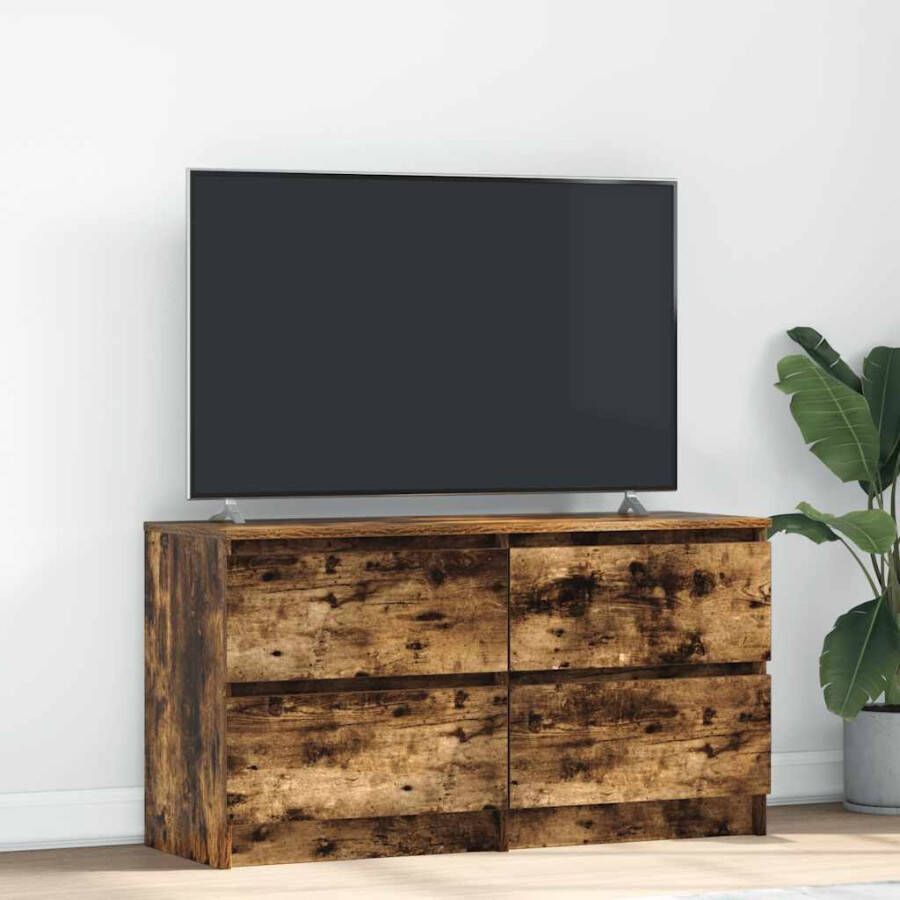 VidaXL Tv-meubel 100x35x54 cm bewerkt hout gerookt eikenkleurig