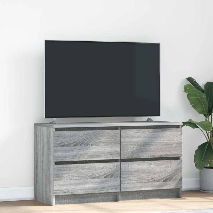 VidaXL Tv-meubel 100x35x54 cm bewerkt hout grijs sonoma eikenkleurig