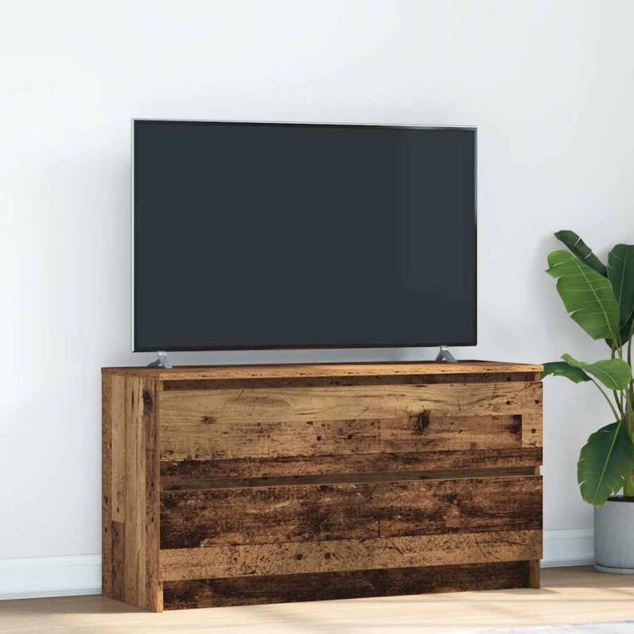 VidaXL Tv-meubel 100x35x54 cm bewerkt hout oud houtkleurig