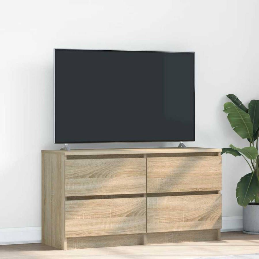 VidaXL Tv-meubel 100x35x54 cm bewerkt hout sonoma eikenkleurig