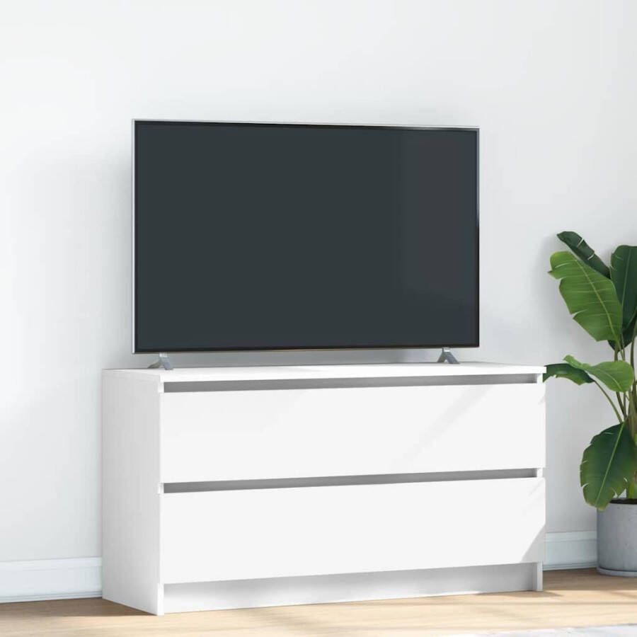 VidaXL Tv-meubel 100x35x54 cm bewerkt hout wit