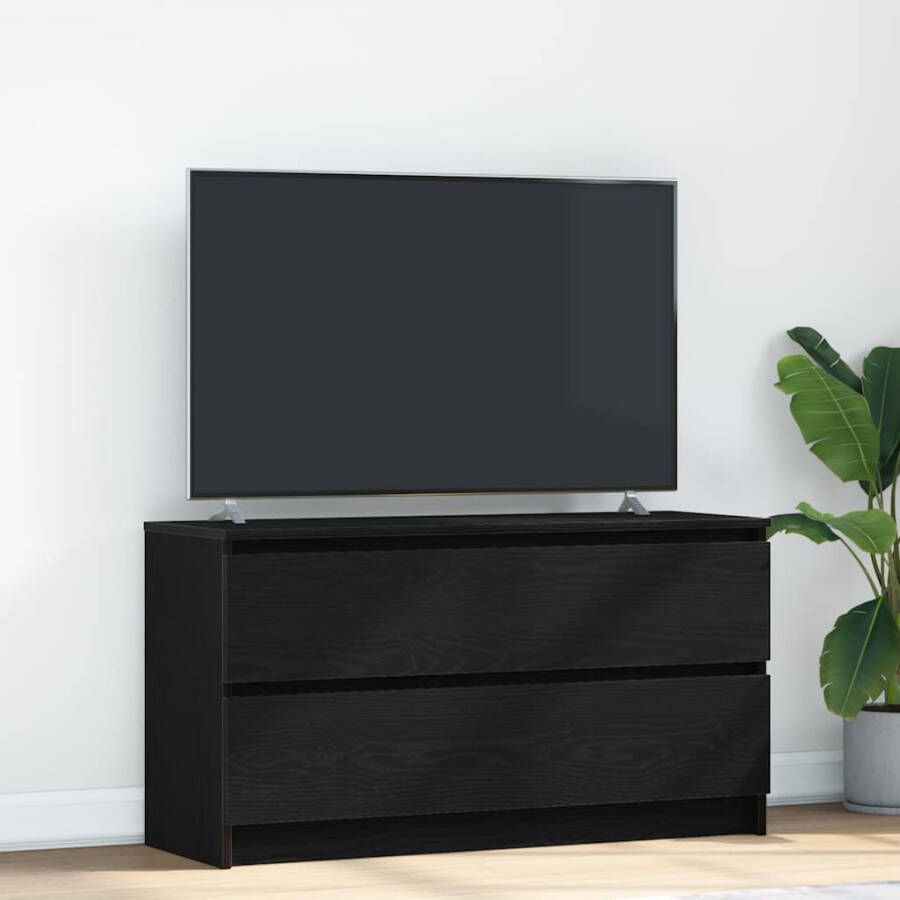 VidaXL Tv-meubel 100x35x54 cm bewerkt hout zwart