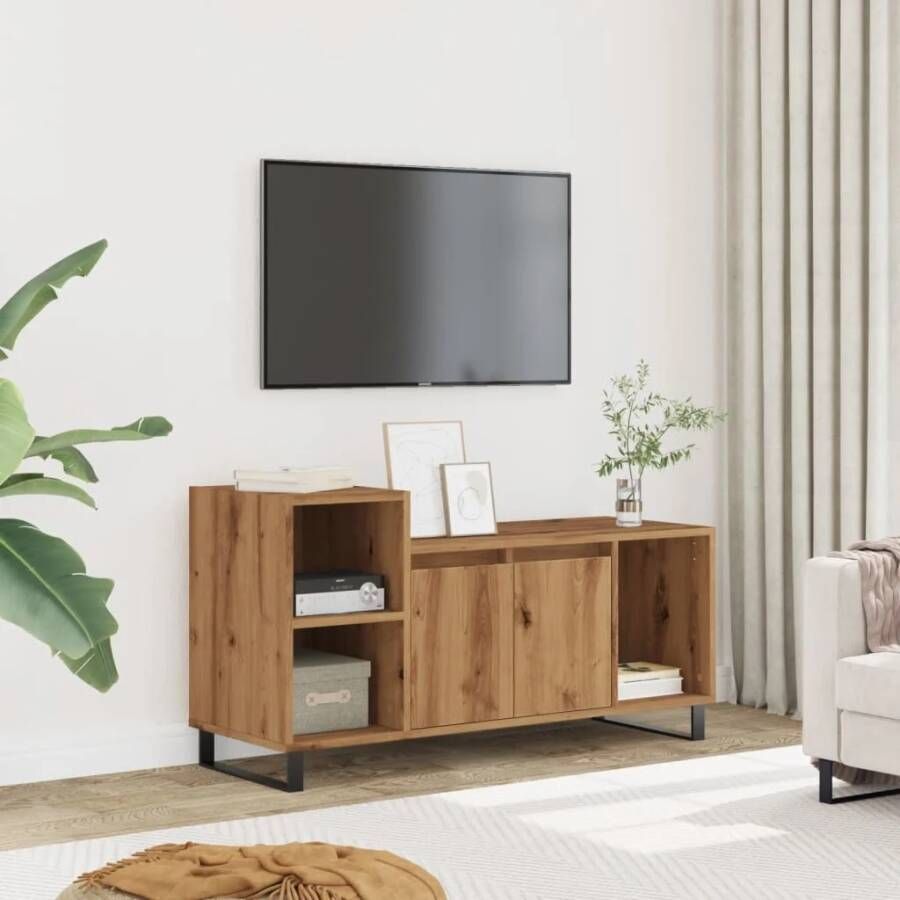 VidaXL Tv-meubel 100x35x55 cm bewerkt hout artisanaal eikenkleur