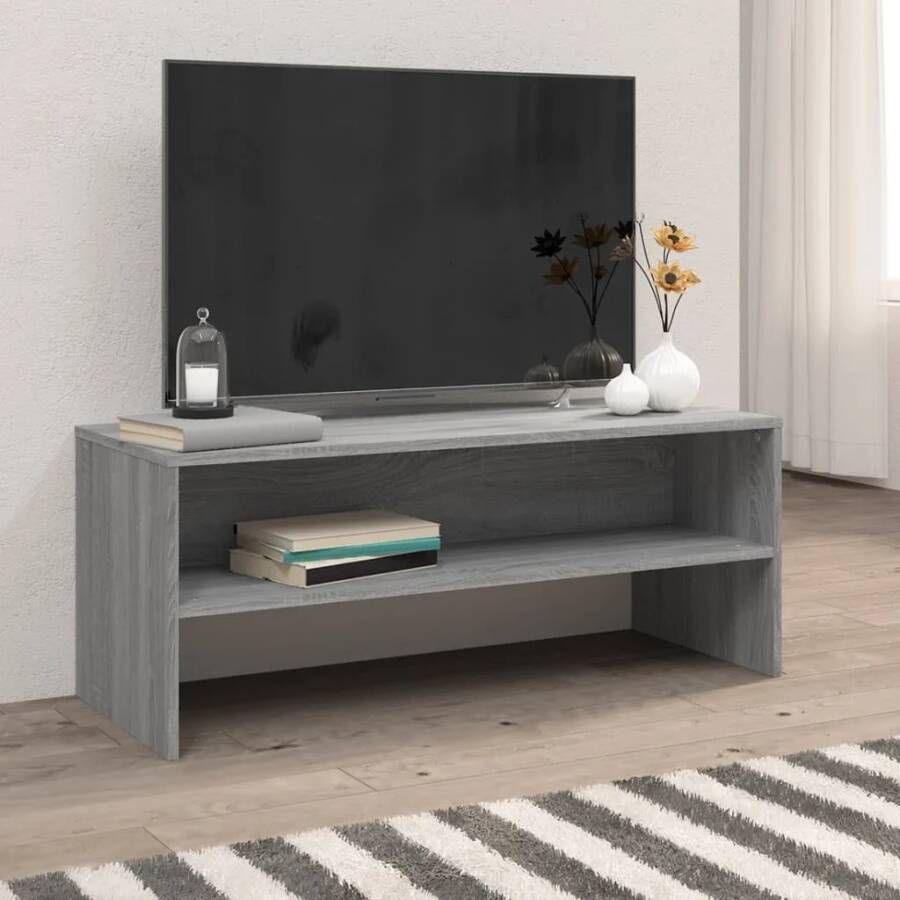 VidaXL Tv-meubel 100x40x40 cm bewerkt hout grijs sonoma eikenkleurig