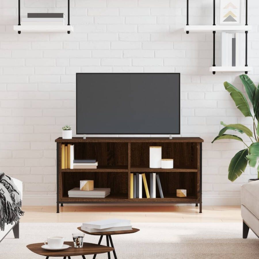 VidaXL Tv-meubel 100x40x50 cm bewerkt hout bruin eikenkleur