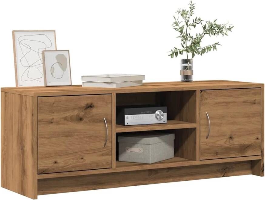 VidaXL Tv-meubel 102x30x37 5 cm bewerkt hout artisanaal eikenkleur