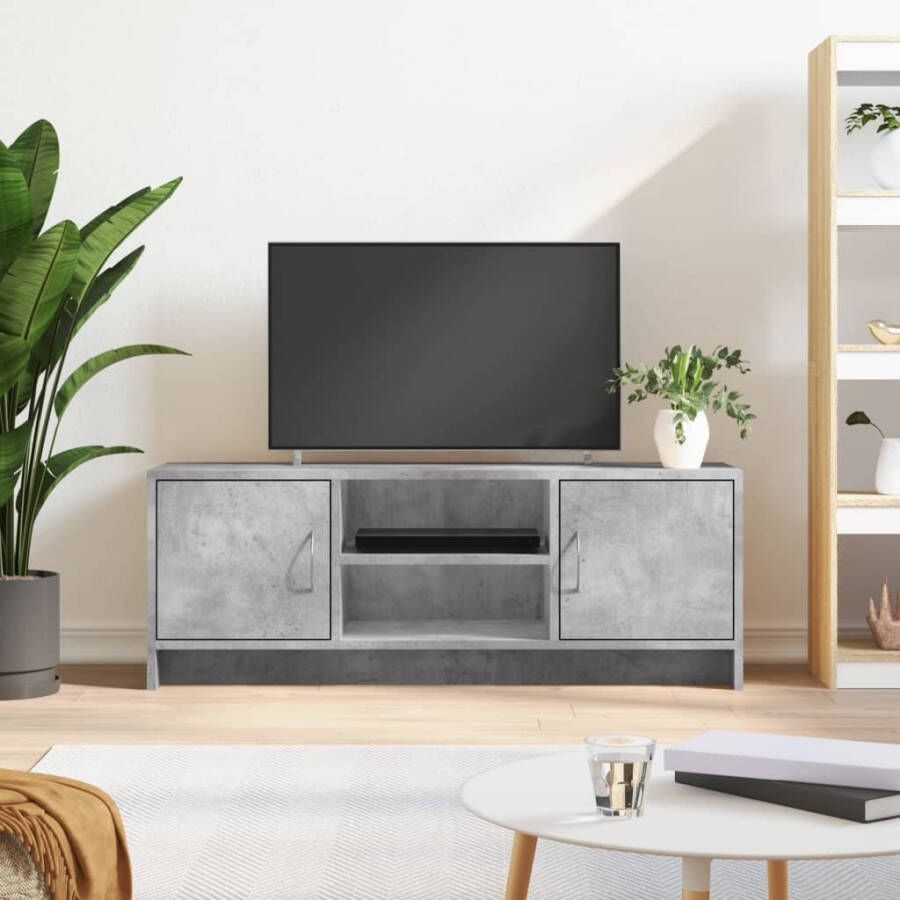 VidaXL Tv-meubel 102x30x37 5 cm bewerkt hout betongrijs