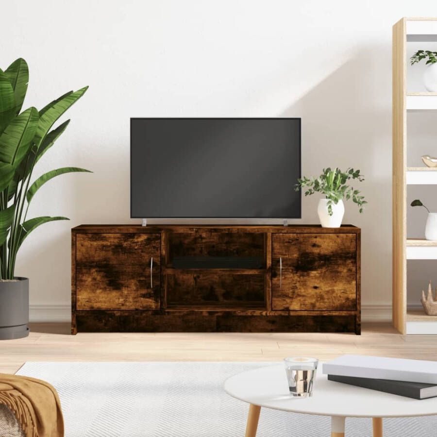 VidaXL Tv-meubel 102x30x37 5 cm bewerkt hout gerookt eikenkleurig