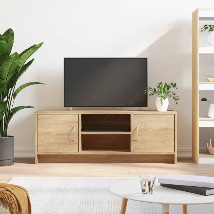VidaXL Tv-meubel 102x30x37 5 cm bewerkt hout sonoma eikenkleurig
