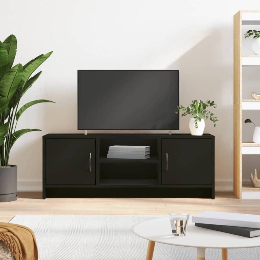 VidaXL Tv-meubel 102x30x37 5 cm bewerkt hout zwart