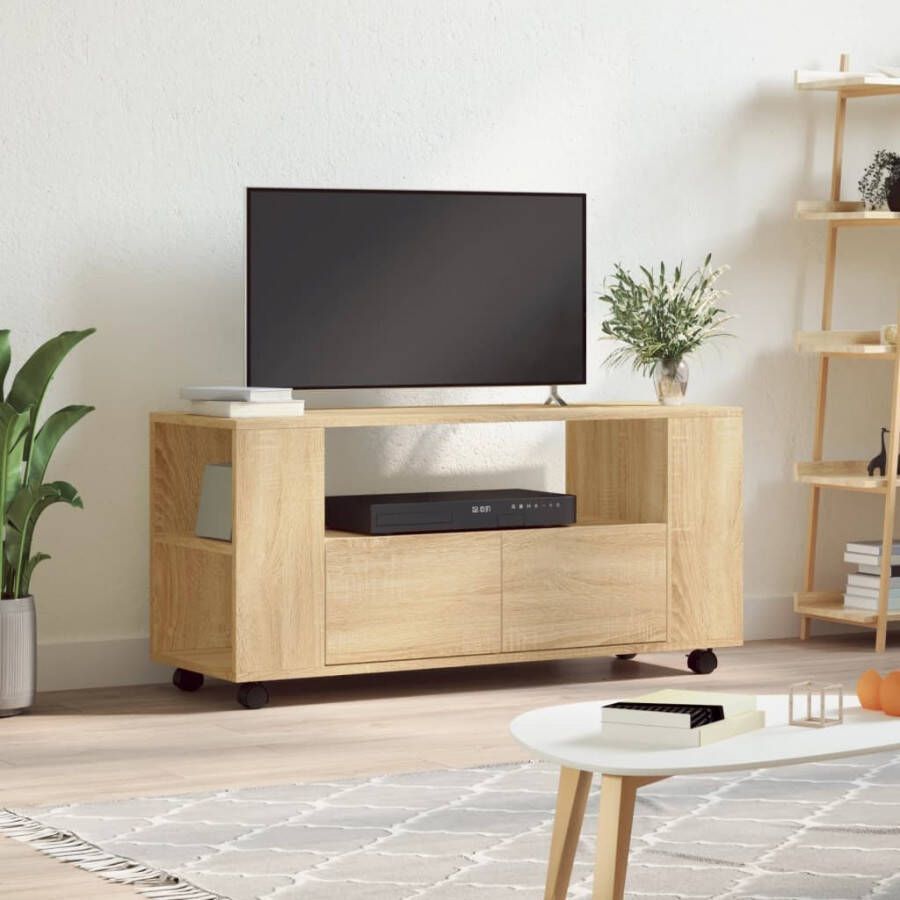 VidaXL Tv-meubel 102x34 5x43 cm bewerkt hout sonoma eikenkleurig