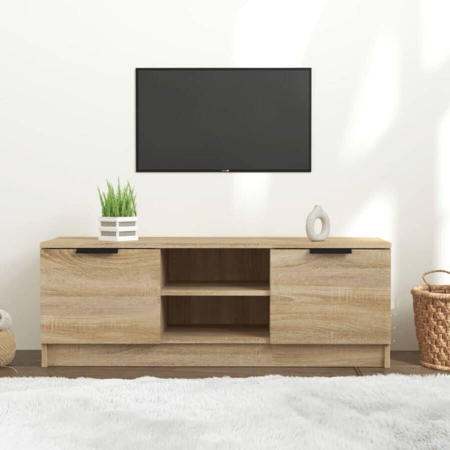 VidaXL Tv-meubel 102x35x36 5 cm bewerkt hout sonoma eikenkleurig
