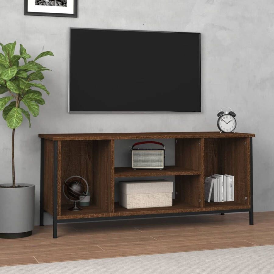 VidaXL Tv-meubel 102x35x45 cm bewerkt hout bruin eikenkleur
