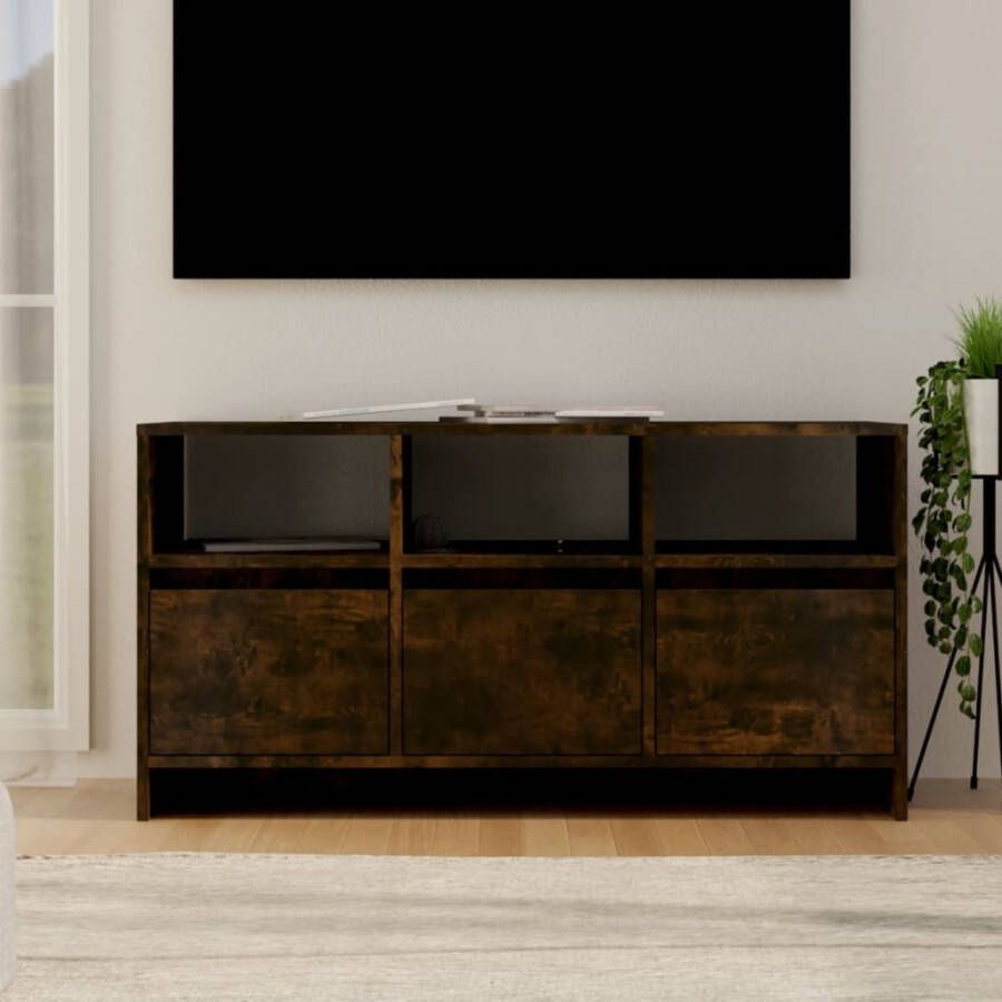 VidaXL Tv-meubel 102x37 5x52 5 cm bewerkt hout gerookt eikenkleurig