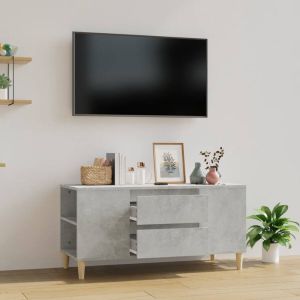 VidaXL Tv-meubel 102x44 5x50 cm bewerkt hout betongrijs