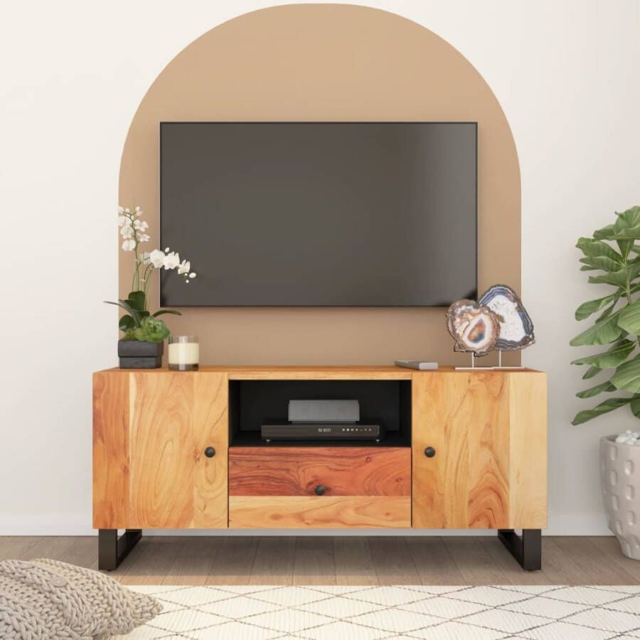 VidaXL Tv-meubel 105x33 5x46 cm massief acaciahout en bewerkt hout