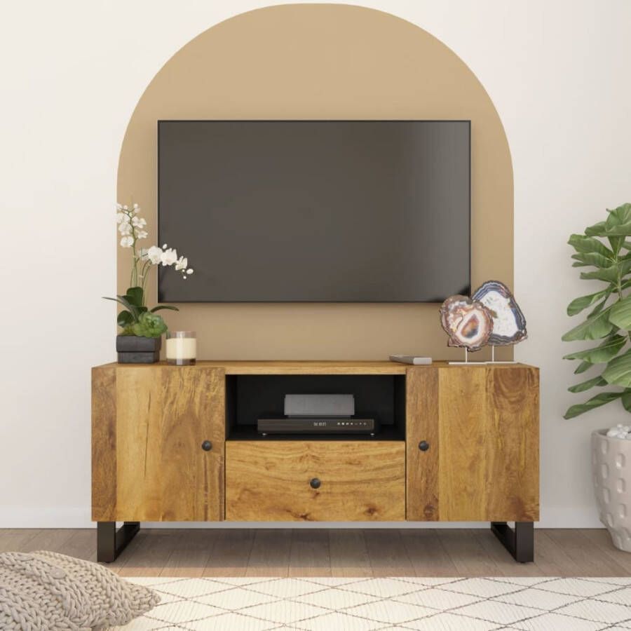 VidaXL Tv-meubel 105x33 5x46 cm massief mangohout en bewerkt hout