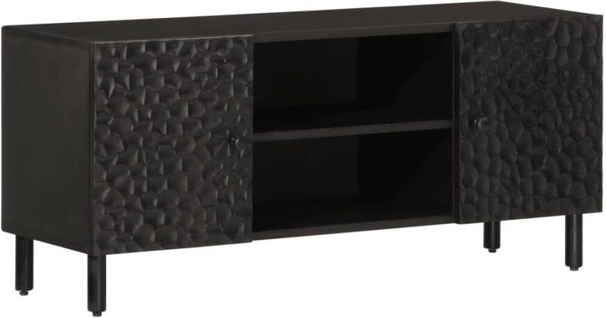 VidaXL Tv-meubel 105x33x46 cm massief mangohout zwart